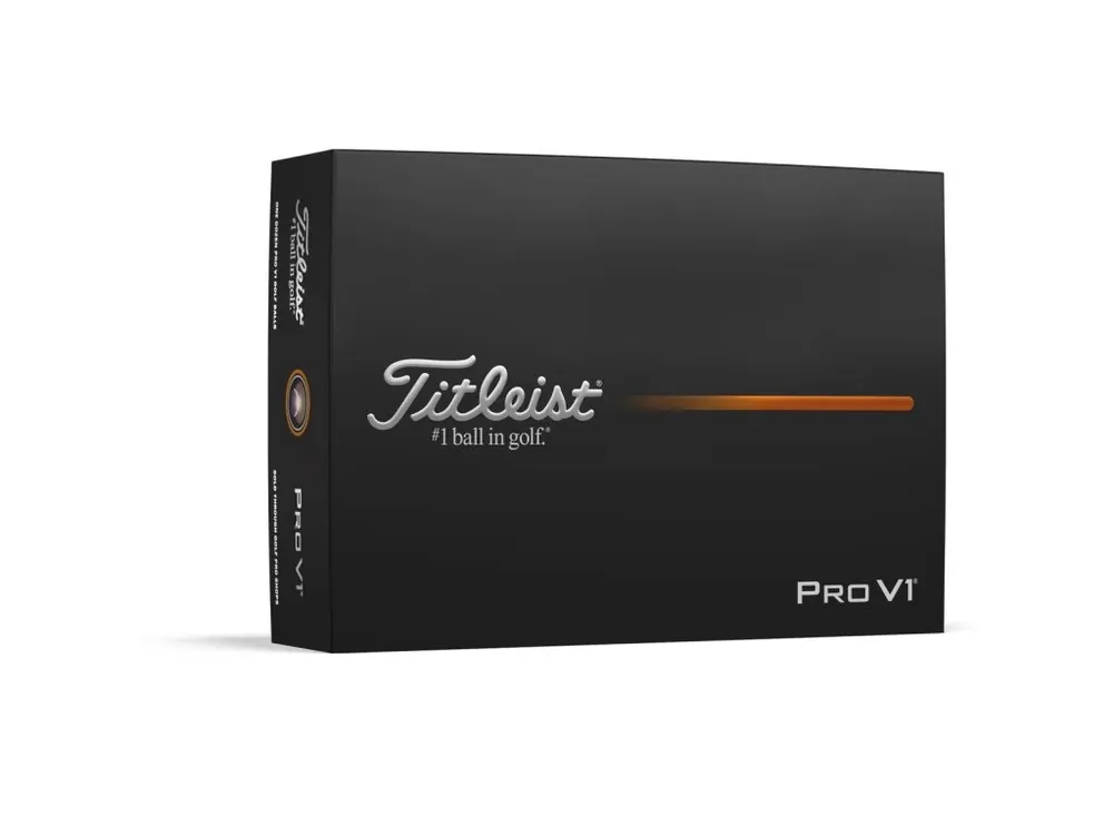 Vrácení Zdarma TITLEIST Pro V1 25 golfové míčky (12 ks) + Golfová samolepka černá