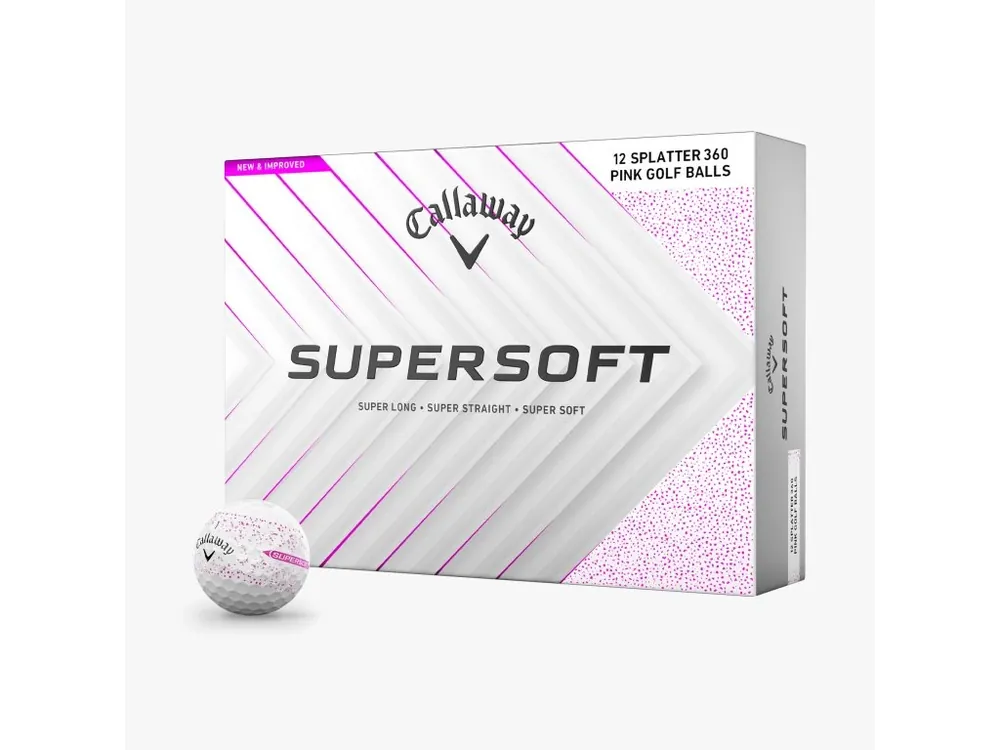 Sleva CALLAWAY Supersoft 25 Pink splatter (12 ks)