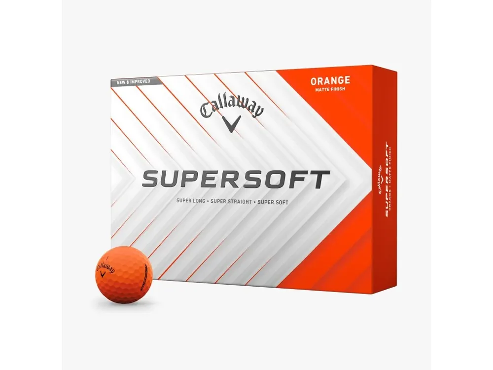 CALLAWAY Supersoft Matte 25 golfové míčky - oranžové (12 ks) Tovární Cena