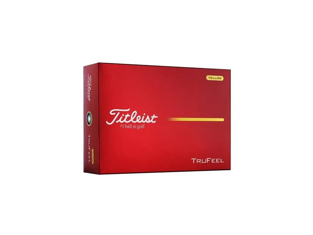 TITLEIST TruFeel 26 míčky žluté - 12 ks + Golfová samolepka černá Originální