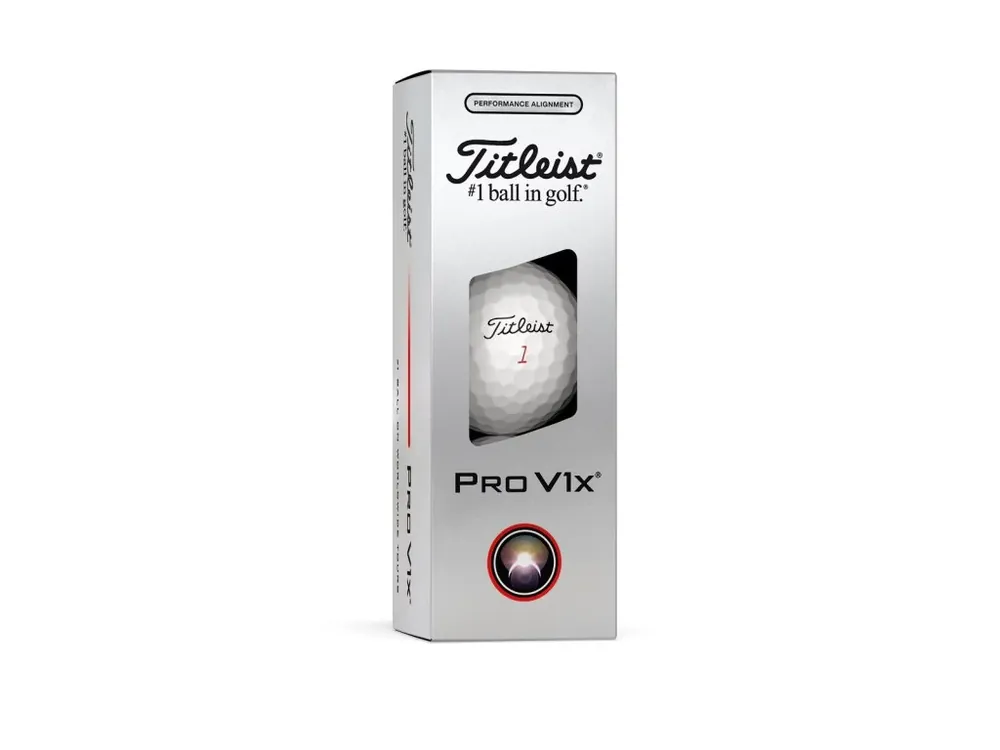 TITLEIST Pro V1x 25 Elongated Align golfové míčky (3 ks) + Golfová samolepka černá Sleva