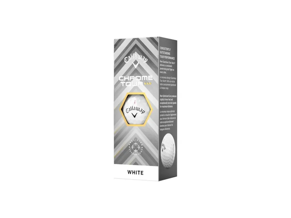 Akční Cena CALLAWAY Chrome Tour 25 Triple Diamond míčky - 3 ks + Golfová samolepka černá