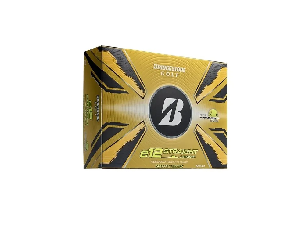 BRIDGESTONE e12 25 Straight golfové míčky žluté - (12 ks) Zlevněný