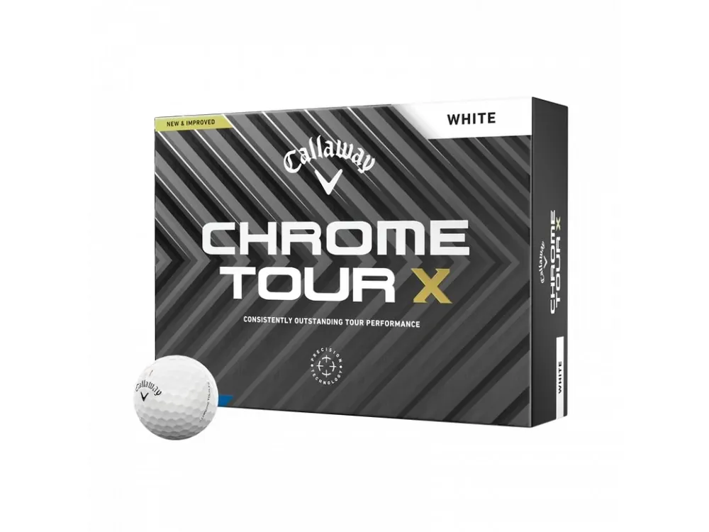 CALLAWAY Chrome Tour X golfové míčky (12 ks) + Golfová samolepka černá Akční Nabídka