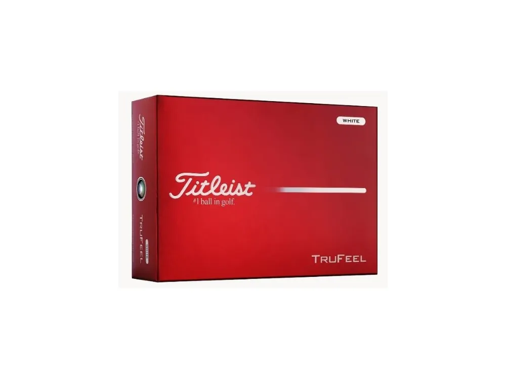 Nejlepší Cena TITLEIST TruFeel 26 míčky bílé - 12 ks + Golfová samolepka černá
