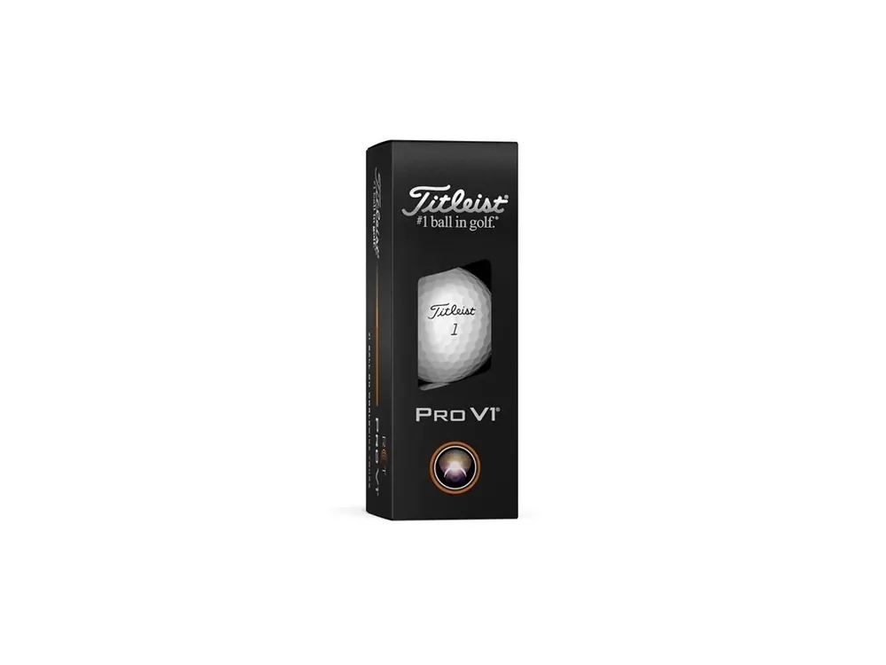 Levný TITLEIST Pro V1 25 RCT golfové míčky (3 ks) + Golfová samolepka černá