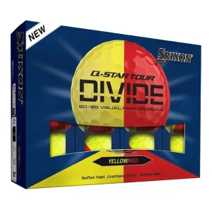 Super Cena SRIXON Q-Star Tour Divide 6 golfové míčky žluto-červené (12 ks)
