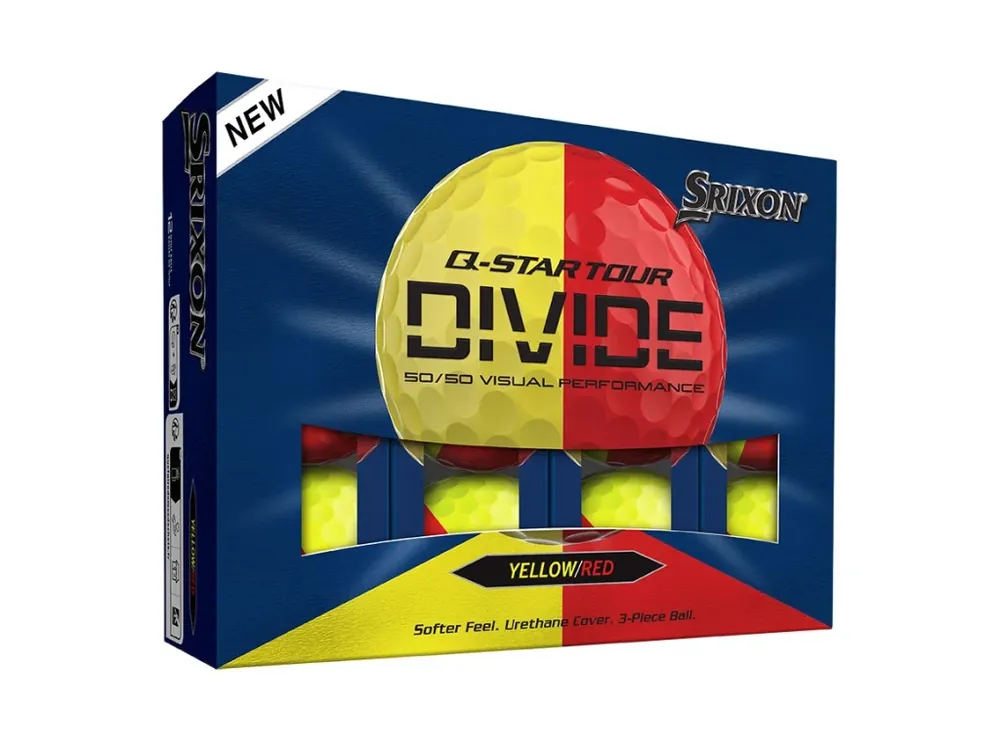 Super Cena SRIXON Q-Star Tour Divide 6 golfové míčky žluto-červené (12 ks)