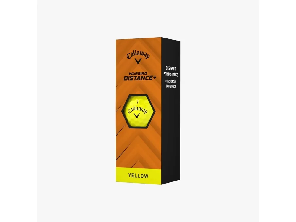 Výprodej CALLAWAY Warbird Distance+ 25 golfové míčky - žluté (3 ks)