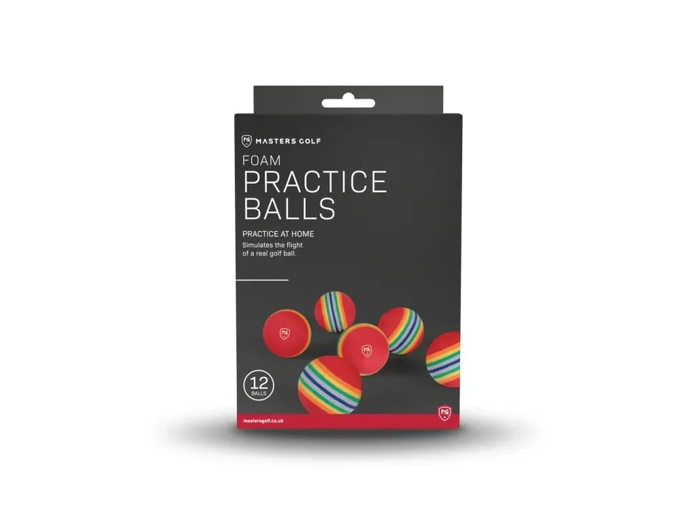 MASTERS Foam Practice Balls pěnové míče 12 ks barevné Finální Výprodej