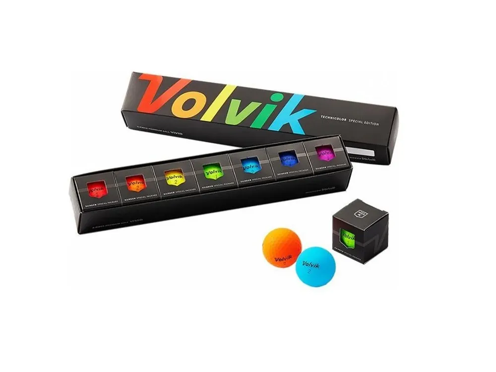 VOLVIK Vivid Rainbow 7 balls dárkové balení golfových míčků Ověřený