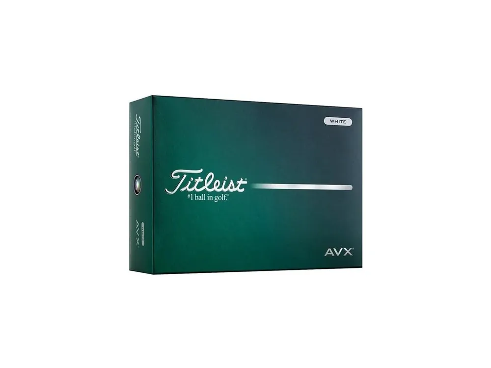 Sleva TITLEIST AVX 26 míčky bílé - 12 ks + Golfová samolepka černá