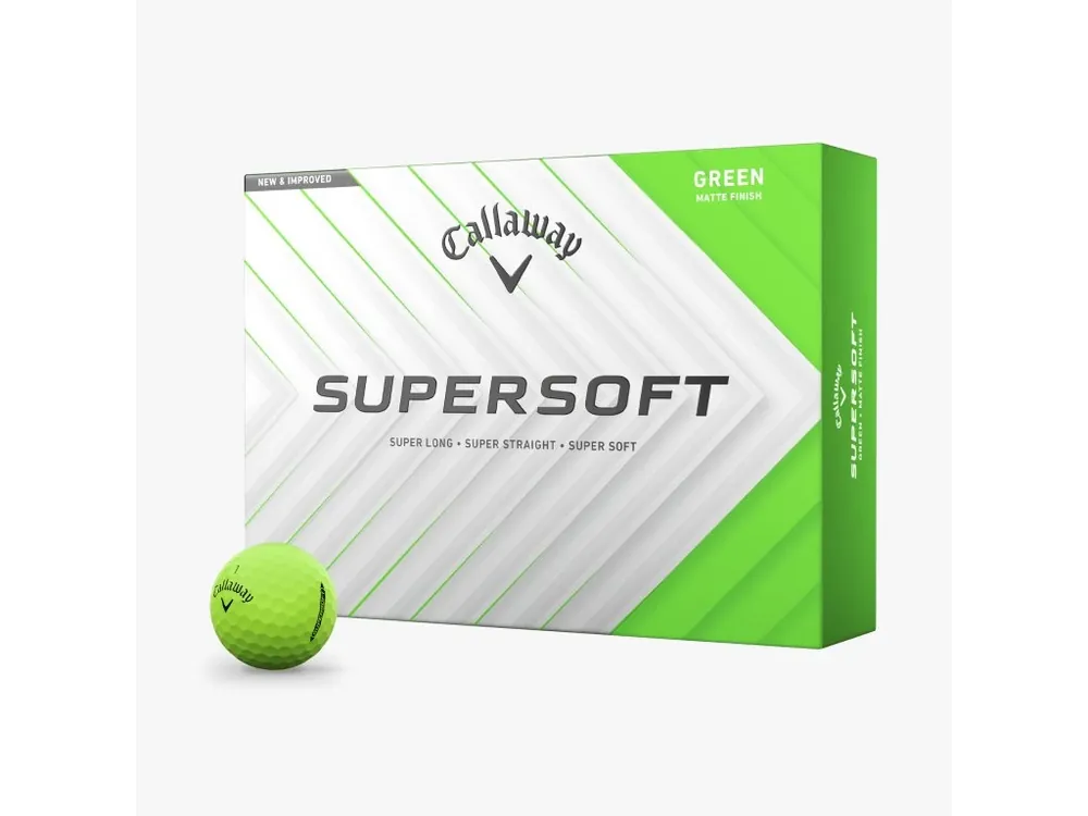 CALLAWAY Supersoft Matte 25 golfové míčky - zelené (12 ks) Rychlé Dodání