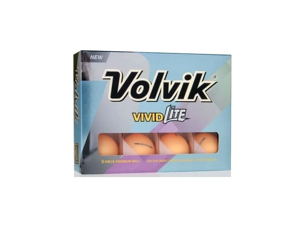 Novinka VOLVIK Vivid Lite golfové míčky - oranžové (12 ks)