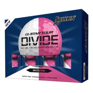 SRIXON Q-Star Tour Divide 6 golfové míčky růžovo-bílé (12 ks) Akční Nabídka