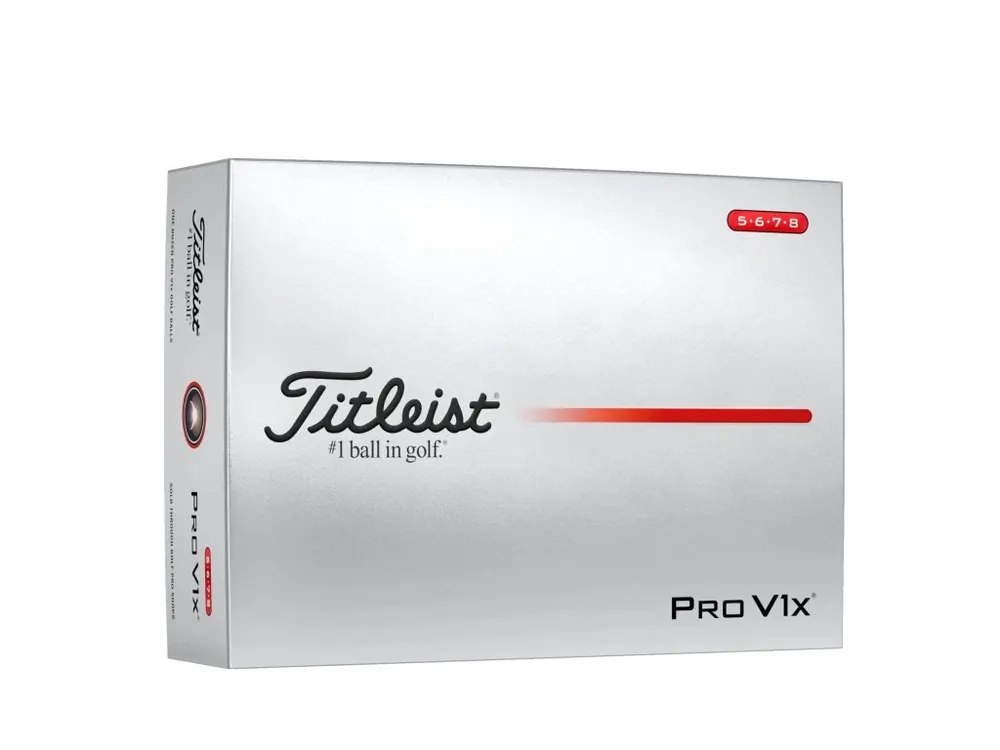 TITLEIST Pro V1x 25 high number golfové míčky (12 ks) + Golfová samolepka černá Sleva