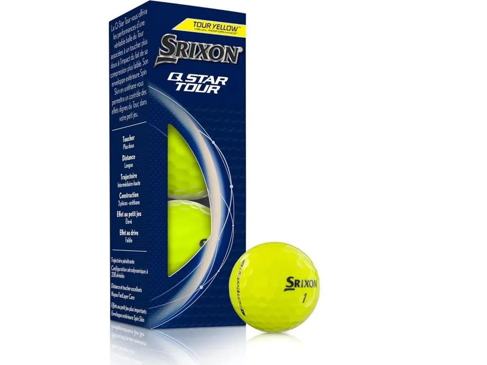 Nízká Cena SRIXON Q-Star Tour 5 golfové míčky žluté (3 ks)
