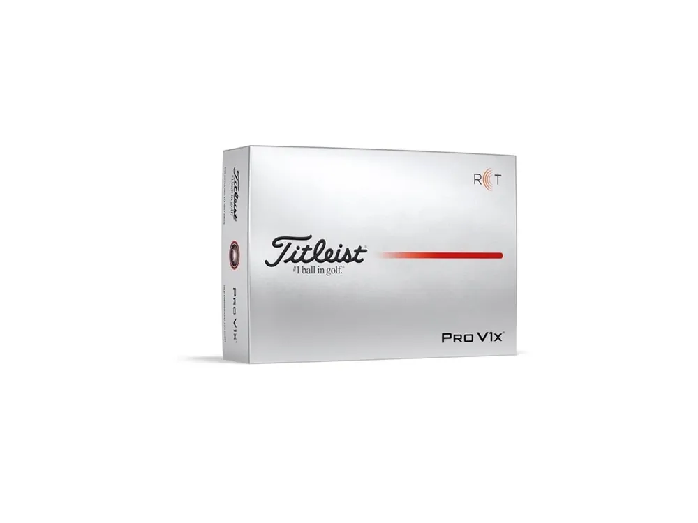 Poslední Šance TITLEIST Pro V1x 25 RCT golfové míčky (12 ks) + Golfová samolepka černá