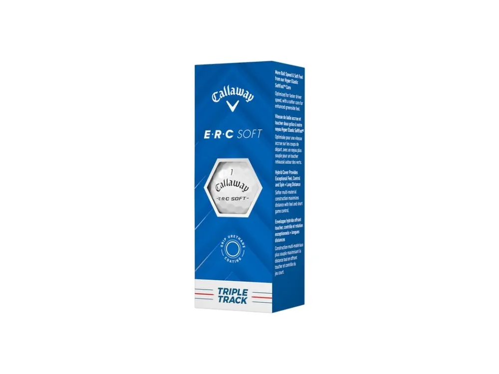 CALLAWAY ERC Soft 25 Triple Track golfové míčky (3 ks) + Golfová samolepka černá Oblíbený