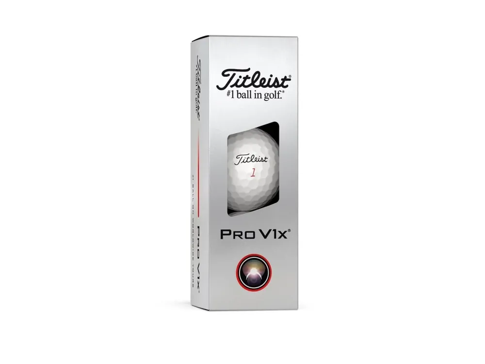 Ověřený TITLEIST Pro V1x 25 golfové míčky (3 ks) + Golfová samolepka černá