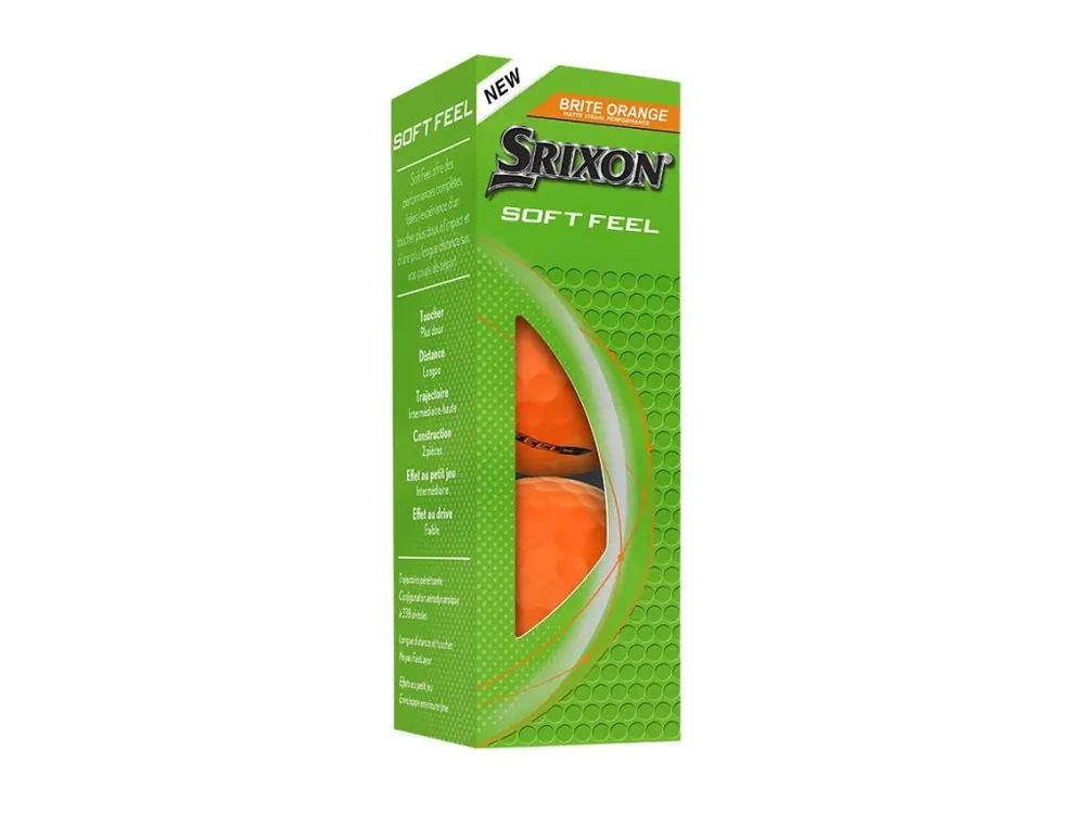 Hit Sezóny SRIXON Soft Feel 14 Brite golfové míčky - oranžové (3 ks)