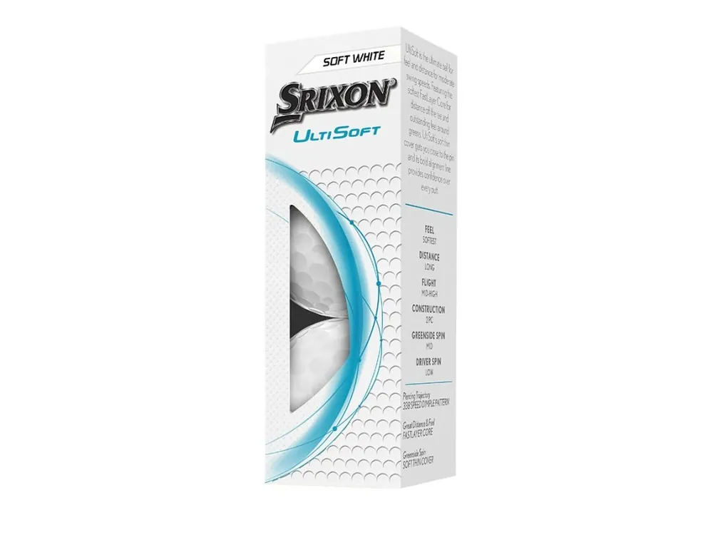 SRIXON UltiSoft golfové míčky (3 ks) Speciální Cena