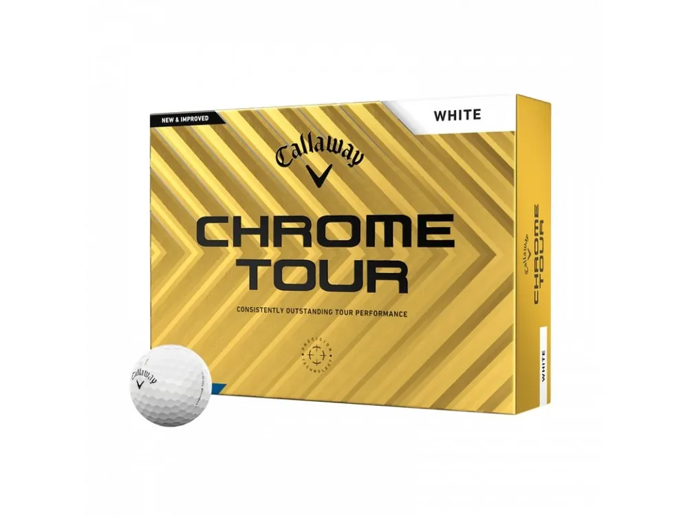 CALLAWAY Chrome Tour golfové míčky (12 ks) + Golfová samolepka černá Výhodná Nabídka