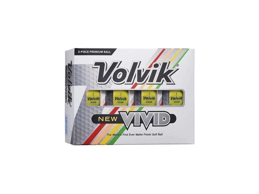 Vrácení Zdarma VOLVIK Vivid golfové míčky - žluté (12 ks)