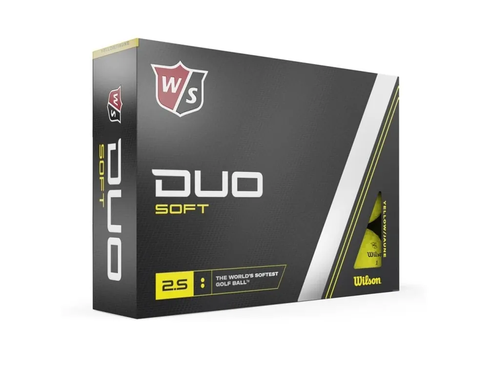 Cenově Výhodný Wilson Staff Duo Soft golfové míčky - žluté (12 ks)
