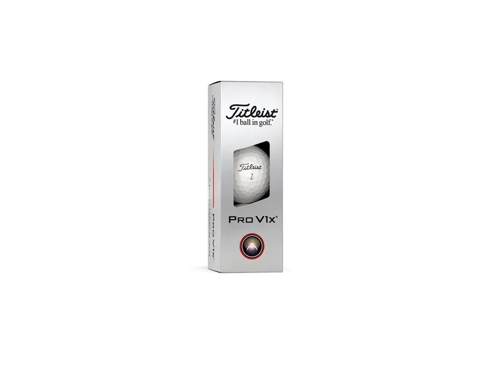 Finální Výprodej TITLEIST Pro V1x 25 RCT golfové míčky (3 ks) + Golfová samolepka černá