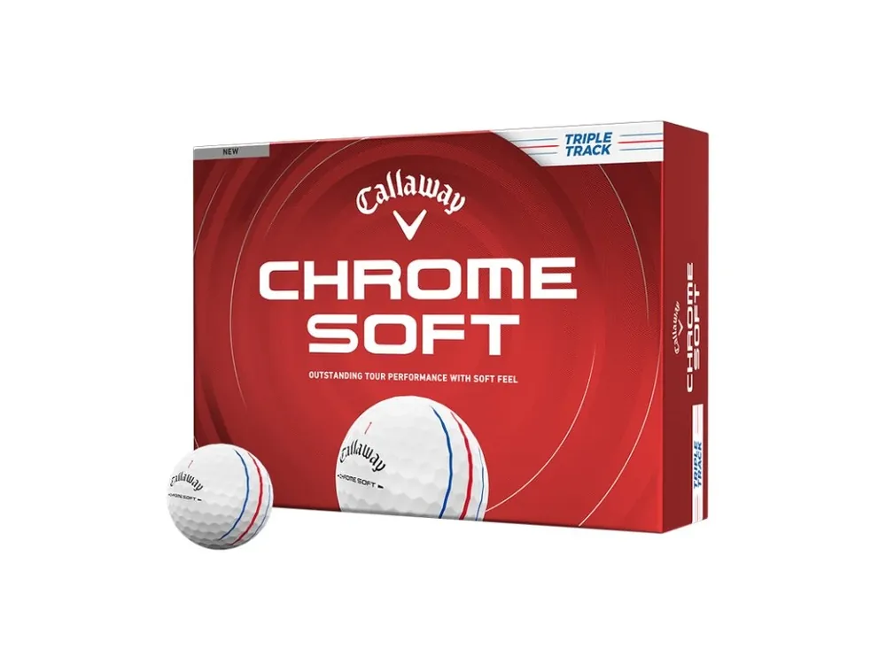 CALLAWAY Chrome Soft 26 Triple Track golfové míčky (12 ks) + Golfová samolepka černá Nejprodávanější