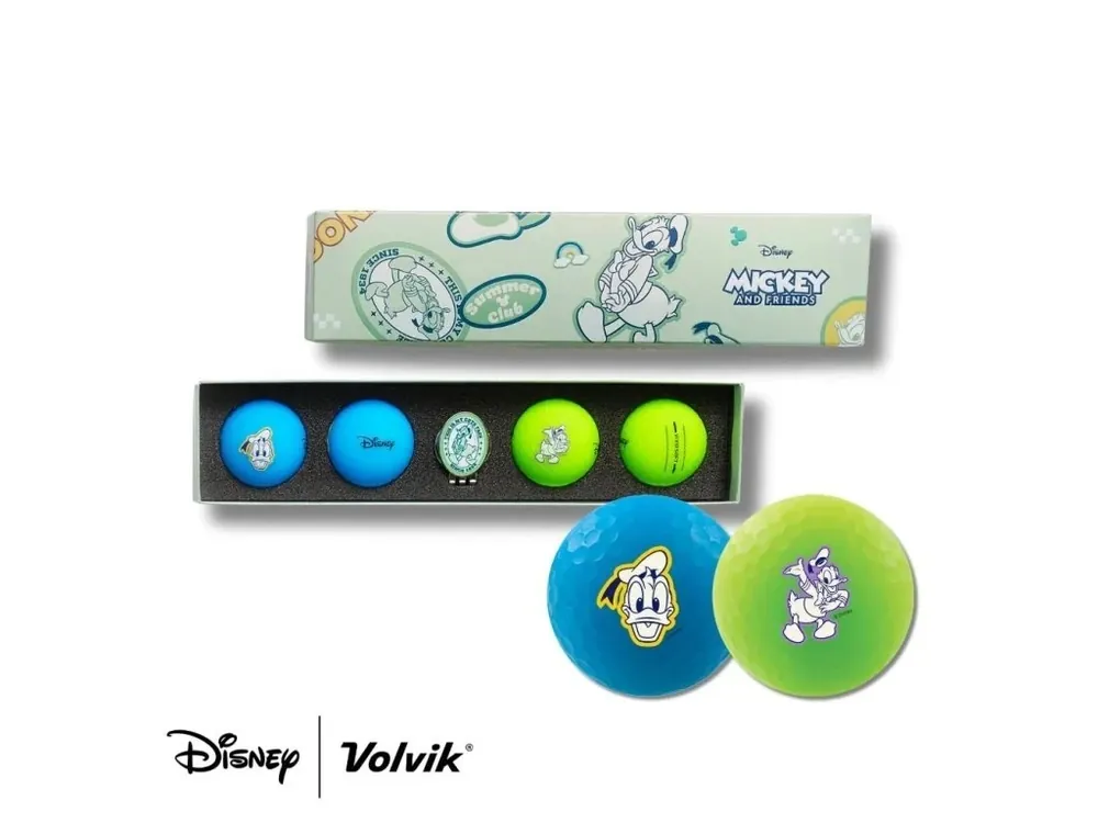 VOLVIK DISNEY dárkové balení míčků pro golfistu Donald Summer Camp Zlevněný