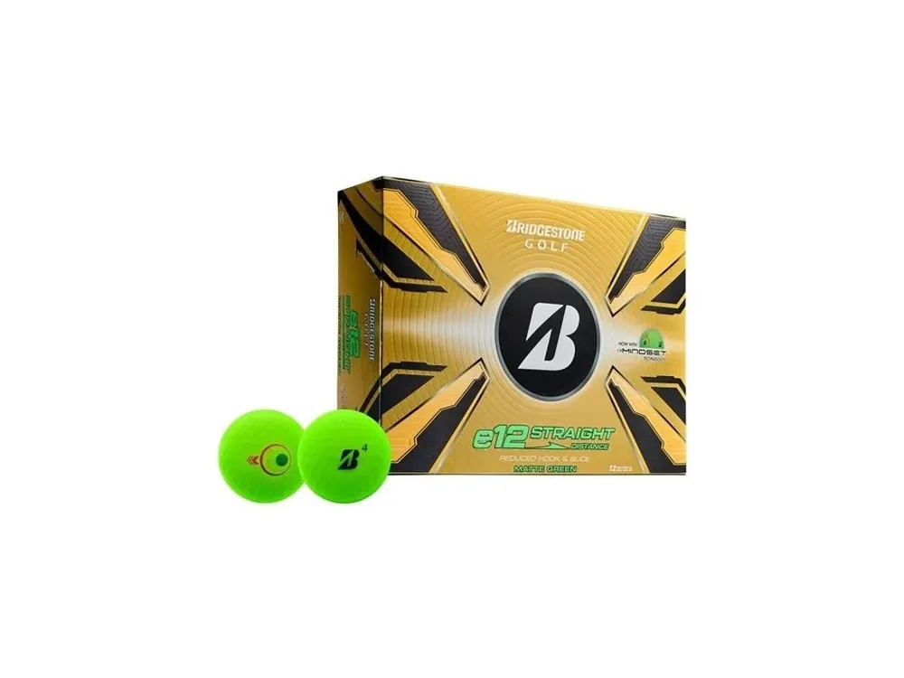 BRIDGESTONE e12 25 Straight golfové míčky zelené - (12 ks) Oblíbený