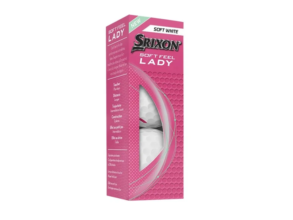 SRIXON Soft Feel Lady 9 dámské golfové míčky (3 ks) Speciální Cena
