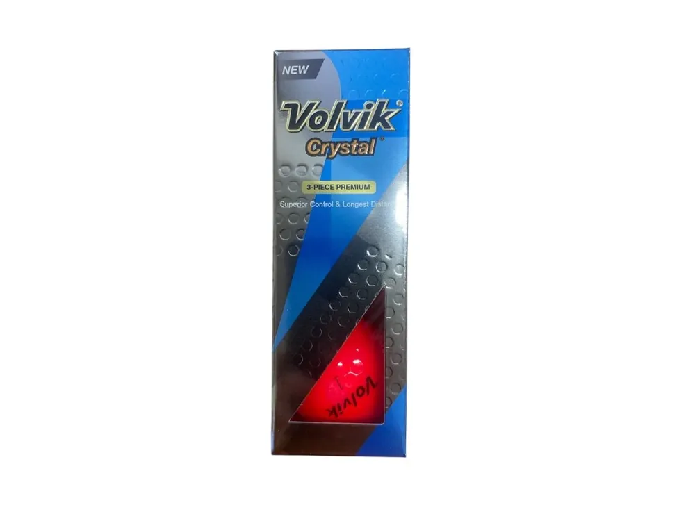 VOLVIK Crystal golfové míčky - červené (3 ks) Aktuální