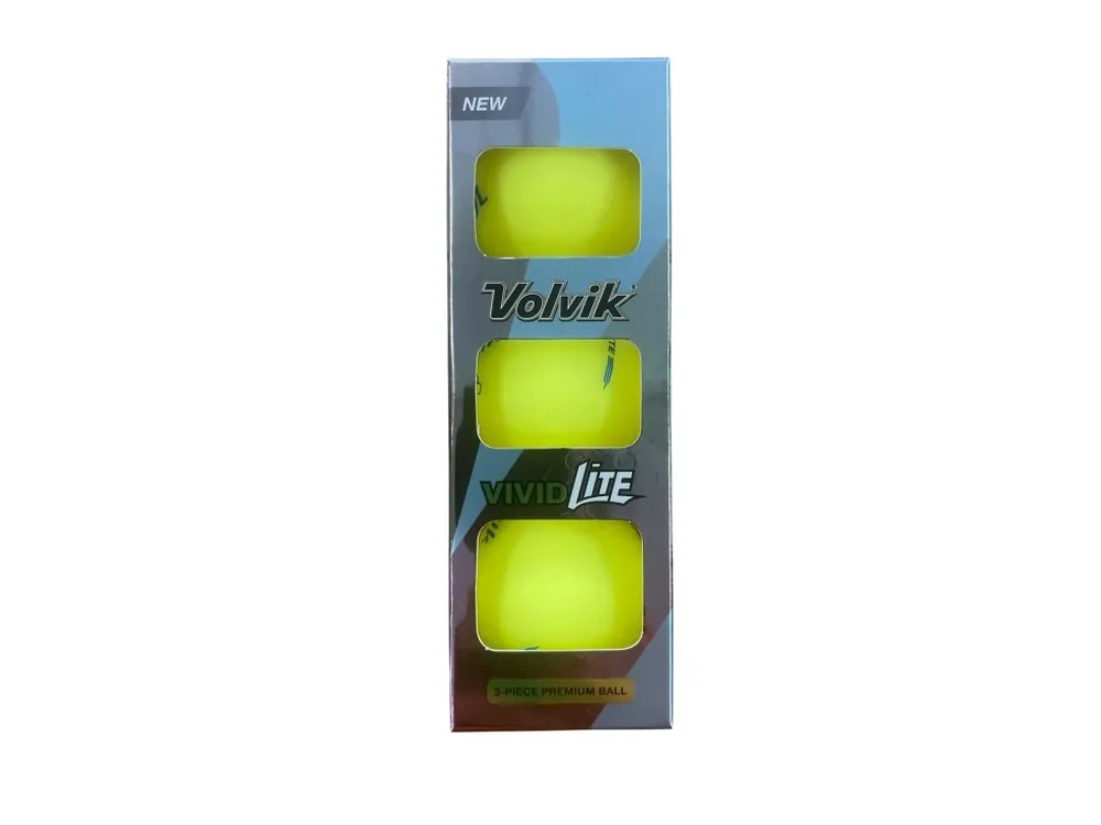 VOLVIK Vivid Lite golfové míčky - žluté (3 ks) Akční Nabídka