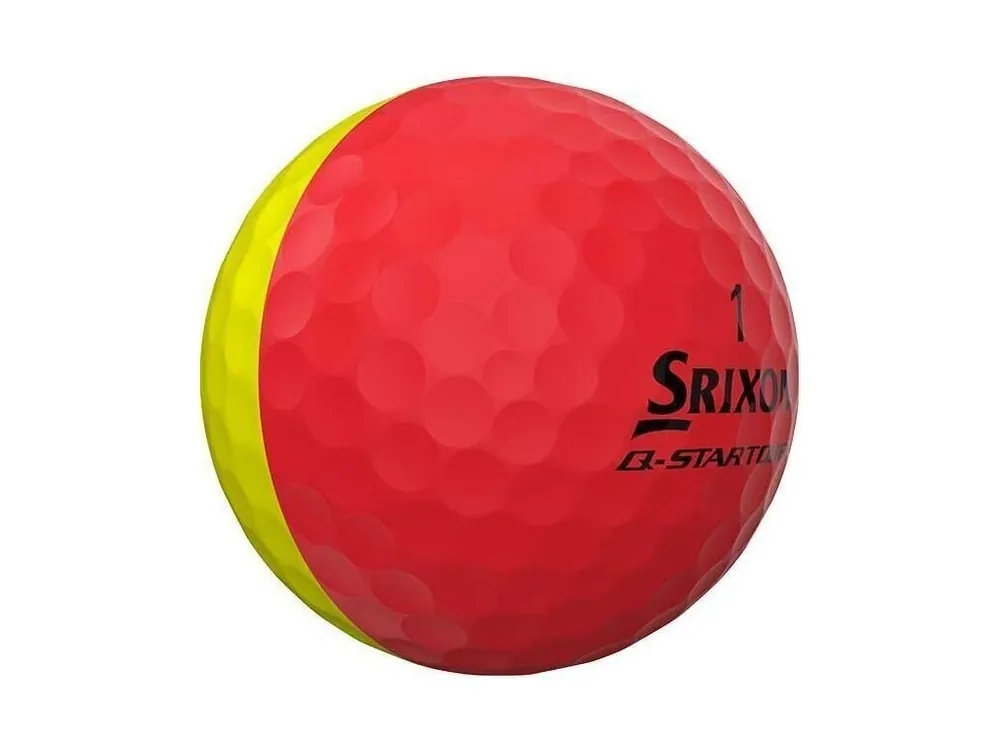 Nejprodávanější SRIXON Q-Star Tour Divide golfové míčky žluto-červené (1 ks)