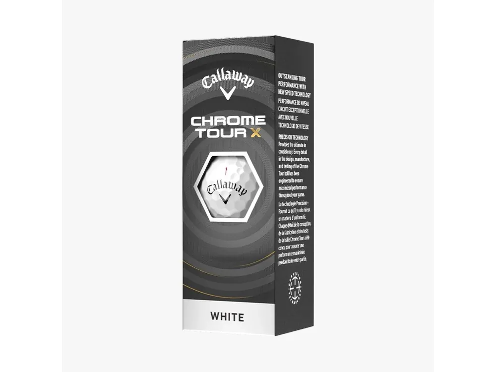 Akce CALLAWAY Chrome Tour X 26 míčky (3 ks) + Golfová samolepka černá