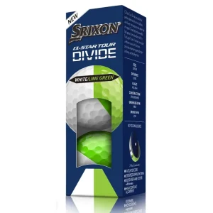 Super Cena SRIXON Q-Star Tour Divide 6 golfové míčky zeleno-bílé (3 ks)