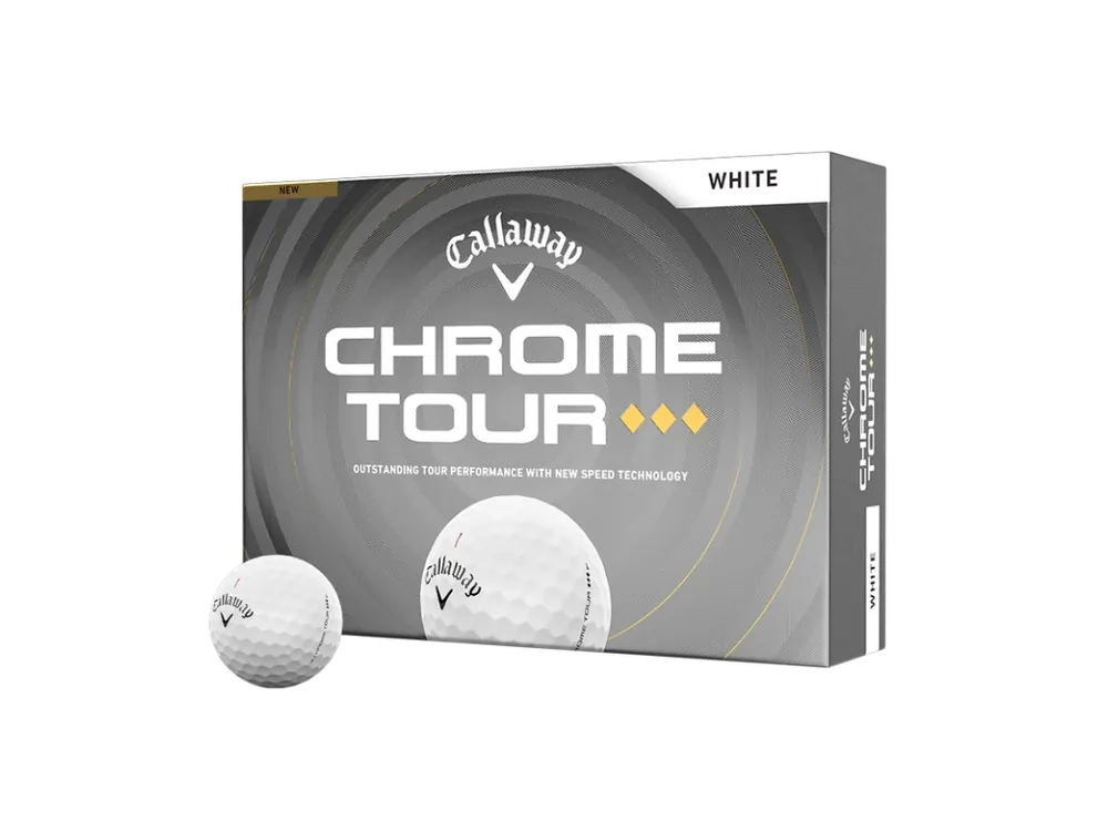 Zlevněný CALLAWAY Chrome Tour 26 Triple Diamond míčky - 12 ks + Golfová samolepka černá