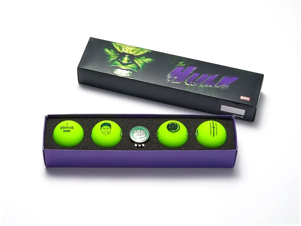Jen Po Omezenou Doba VOLVIK MARVEL dárkové balení míčků pro golfistu - Hulk