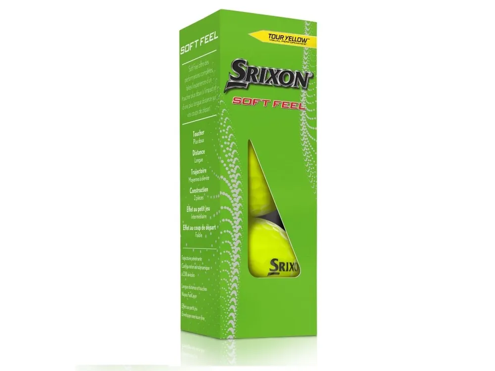 SRIXON Soft Feel 13 golfové míčky - žluté (3 ks) Ihned K Objednání