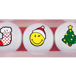 Super Cena SPORTIQUES dárkové balení míčků Smiley Xmas - ponožka, smajlík, strom