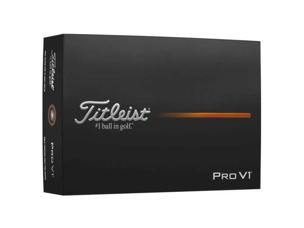 Víkendová Akce TITLEIST Pro V1 25 golfové míčky včetně potisku loga + Golfová samolepka černá