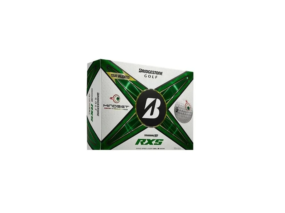 Časově Omezené BRIDGESTONE Tour B RXS MindSet golfové míčky (12 ks) + Golfová samolepka černá