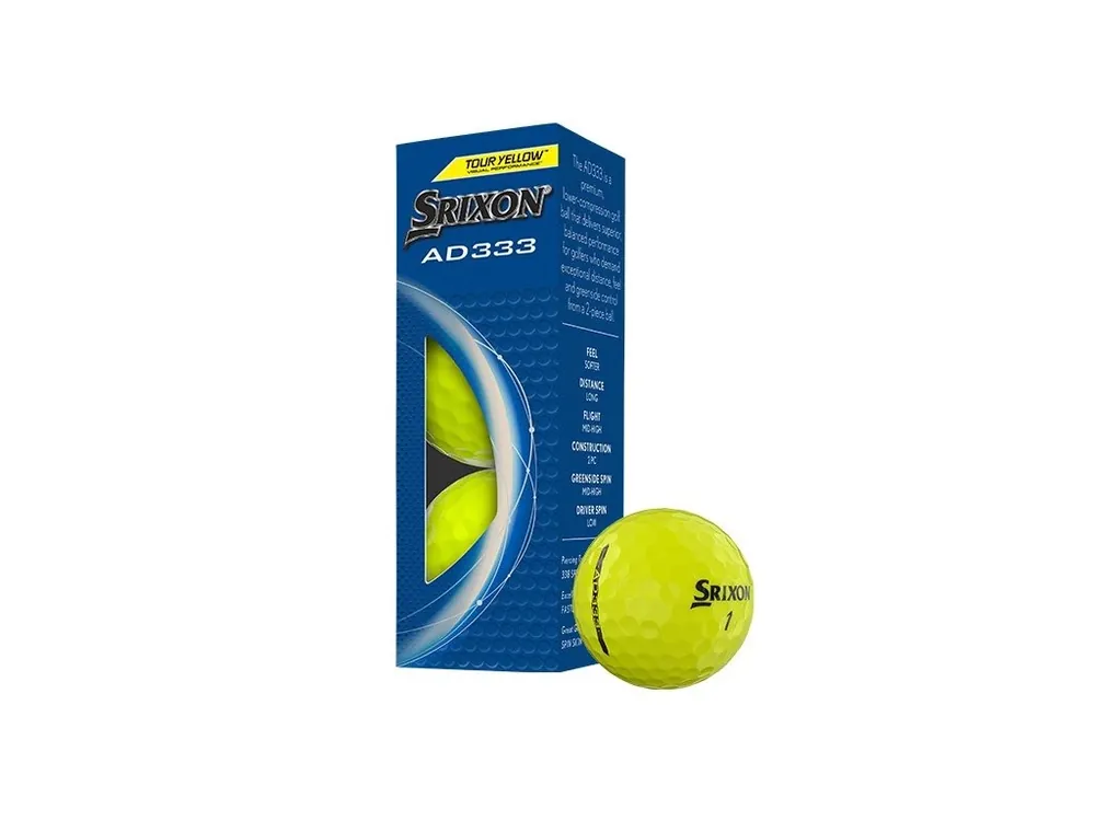 Sezónní Sleva SRIXON AD333 golfové míčky - žluté (3 ks)