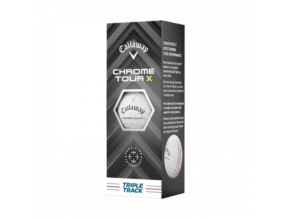 Nejprodávanější CALLAWAY Chrome Tour X Triple Track golfové míčky (3 ks)